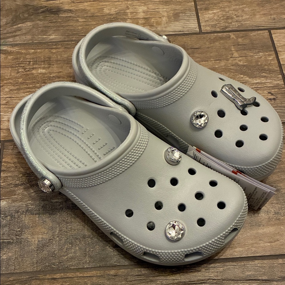 NWT Crocs Classic Rhinestone Cowgirl Clog - Atmosphere - Picture 6 of 8